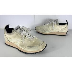 Rag & Bone Retro Runner Womens US 7.5 Antique White Suede Casual Sneaker EU 37.5